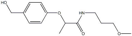 2-[4-(hydroxymethyl)phenoxy]-N-(3-methoxypropyl)propanamide Struktur