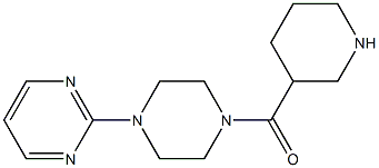 2-[4-(piperidin-3-ylcarbonyl)piperazin-1-yl]pyrimidine Struktur