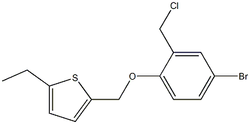 2-[4-bromo-2-(chloromethyl)phenoxymethyl]-5-ethylthiophene Struktur