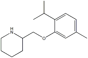 2-[5-methyl-2-(propan-2-yl)phenoxymethyl]piperidine Struktur