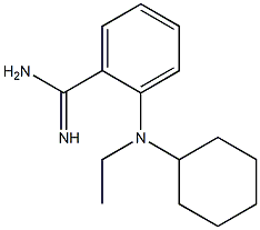 2-[cyclohexyl(ethyl)amino]benzene-1-carboximidamide Struktur