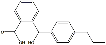 2-[hydroxy(4-propylphenyl)methyl]benzoic acid Struktur