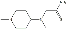 2-[methyl(1-methylpiperidin-4-yl)amino]ethanethioamide Struktur