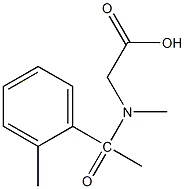 2-[N-methyl-1-(2-methylphenyl)acetamido]acetic acid Struktur