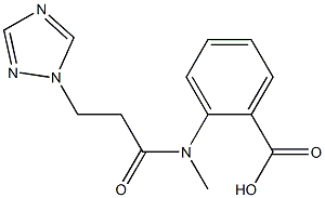 2-[N-methyl-3-(1H-1,2,4-triazol-1-yl)propanamido]benzoic acid Struktur