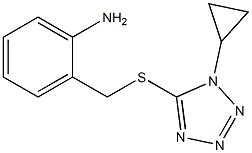 2-{[(1-cyclopropyl-1H-1,2,3,4-tetrazol-5-yl)sulfanyl]methyl}aniline Struktur