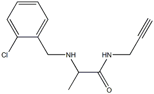 2-{[(2-chlorophenyl)methyl]amino}-N-(prop-2-yn-1-yl)propanamide Struktur