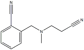 2-{[(2-cyanoethyl)(methyl)amino]methyl}benzonitrile Struktur