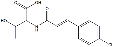 2-{[(2E)-3-(4-chlorophenyl)prop-2-enoyl]amino}-3-hydroxybutanoic acid Struktur