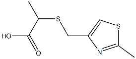 2-{[(2-methyl-1,3-thiazol-4-yl)methyl]sulfanyl}propanoic acid Struktur