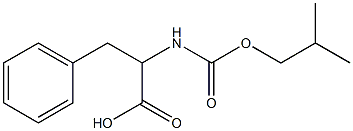 2-{[(2-methylpropoxy)carbonyl]amino}-3-phenylpropanoic acid Struktur