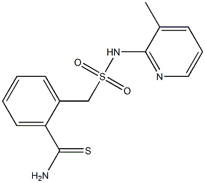 2-{[(3-methylpyridin-2-yl)sulfamoyl]methyl}benzene-1-carbothioamide Struktur