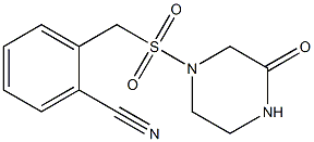 2-{[(3-oxopiperazine-1-)sulfonyl]methyl}benzonitrile Struktur