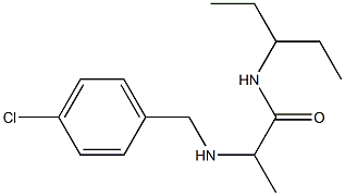 2-{[(4-chlorophenyl)methyl]amino}-N-(pentan-3-yl)propanamide Struktur