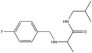 2-{[(4-fluorophenyl)methyl]amino}-N-(2-methylpropyl)propanamide Struktur