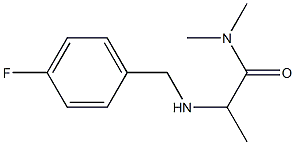 2-{[(4-fluorophenyl)methyl]amino}-N,N-dimethylpropanamide Struktur