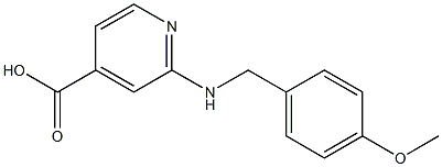 2-{[(4-methoxyphenyl)methyl]amino}pyridine-4-carboxylic acid Struktur