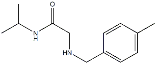 2-{[(4-methylphenyl)methyl]amino}-N-(propan-2-yl)acetamide Struktur