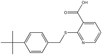 2-{[(4-tert-butylphenyl)methyl]sulfanyl}pyridine-3-carboxylic acid Struktur