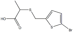 2-{[(5-bromothien-2-yl)methyl]thio}propanoic acid Struktur