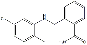 2-{[(5-chloro-2-methylphenyl)amino]methyl}benzamide Struktur