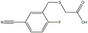 2-{[(5-cyano-2-fluorophenyl)methyl]sulfanyl}acetic acid Struktur