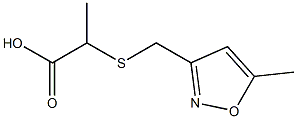 2-{[(5-methyl-1,2-oxazol-3-yl)methyl]sulfanyl}propanoic acid Struktur