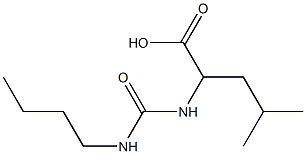 2-{[(butylamino)carbonyl]amino}-4-methylpentanoic acid Struktur