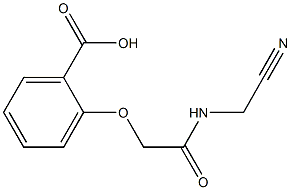 2-{[(cyanomethyl)carbamoyl]methoxy}benzoic acid Struktur