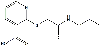 2-{[(propylcarbamoyl)methyl]sulfanyl}pyridine-3-carboxylic acid Struktur