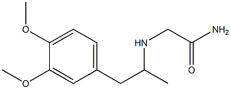 2-{[1-(3,4-dimethoxyphenyl)propan-2-yl]amino}acetamide Struktur