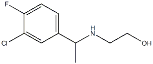 2-{[1-(3-chloro-4-fluorophenyl)ethyl]amino}ethan-1-ol Struktur