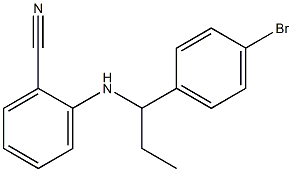 2-{[1-(4-bromophenyl)propyl]amino}benzonitrile Struktur