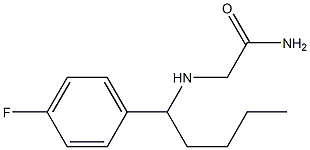 2-{[1-(4-fluorophenyl)pentyl]amino}acetamide Struktur