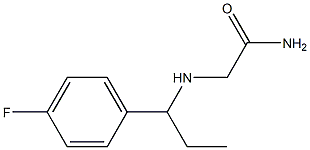 2-{[1-(4-fluorophenyl)propyl]amino}acetamide Struktur