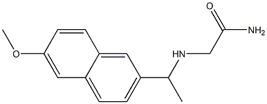 2-{[1-(6-methoxy-2-naphthyl)ethyl]amino}acetamide Struktur