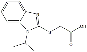 2-{[1-(propan-2-yl)-1H-1,3-benzodiazol-2-yl]sulfanyl}acetic acid Struktur