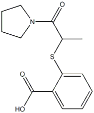 2-{[1-oxo-1-(pyrrolidin-1-yl)propan-2-yl]sulfanyl}benzoic acid Struktur