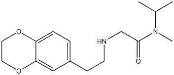 2-{[2-(2,3-dihydro-1,4-benzodioxin-6-yl)ethyl]amino}-N-methyl-N-(propan-2-yl)acetamide Struktur