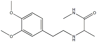 2-{[2-(3,4-dimethoxyphenyl)ethyl]amino}-N-methylpropanamide Struktur