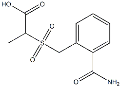 2-{[2-(aminocarbonyl)benzyl]sulfonyl}propanoic acid Struktur