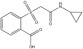 2-{[2-(cyclopropylamino)-2-oxoethyl]sulfonyl}benzoic acid Struktur