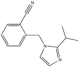 2-{[2-(propan-2-yl)-1H-imidazol-1-yl]methyl}benzonitrile Struktur