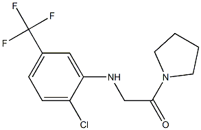 2-{[2-chloro-5-(trifluoromethyl)phenyl]amino}-1-(pyrrolidin-1-yl)ethan-1-one Struktur