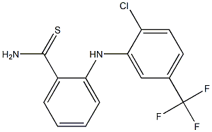 2-{[2-chloro-5-(trifluoromethyl)phenyl]amino}benzene-1-carbothioamide Struktur