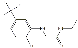 2-{[2-chloro-5-(trifluoromethyl)phenyl]amino}-N-ethylacetamide Struktur