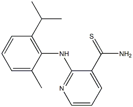 2-{[2-methyl-6-(propan-2-yl)phenyl]amino}pyridine-3-carbothioamide Struktur