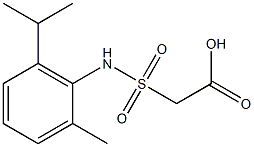 2-{[2-methyl-6-(propan-2-yl)phenyl]sulfamoyl}acetic acid Struktur