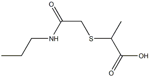 2-{[2-oxo-2-(propylamino)ethyl]thio}propanoic acid Struktur