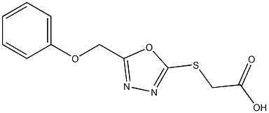 2-{[5-(phenoxymethyl)-1,3,4-oxadiazol-2-yl]sulfanyl}acetic acid Struktur